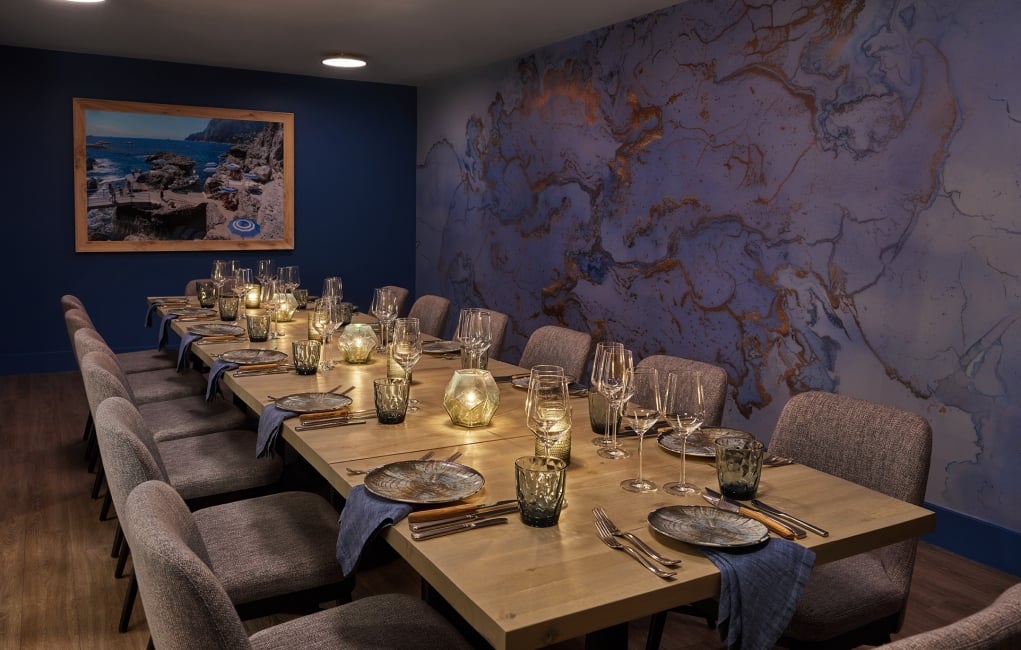 A private dining table at Kostali