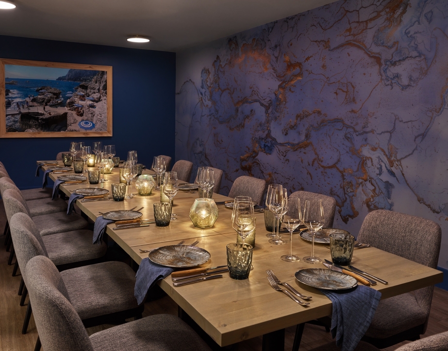 A private dining table at Kostali