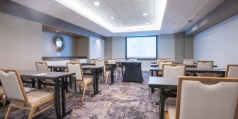 A meeting room at The Gwen in downtown Chicago.