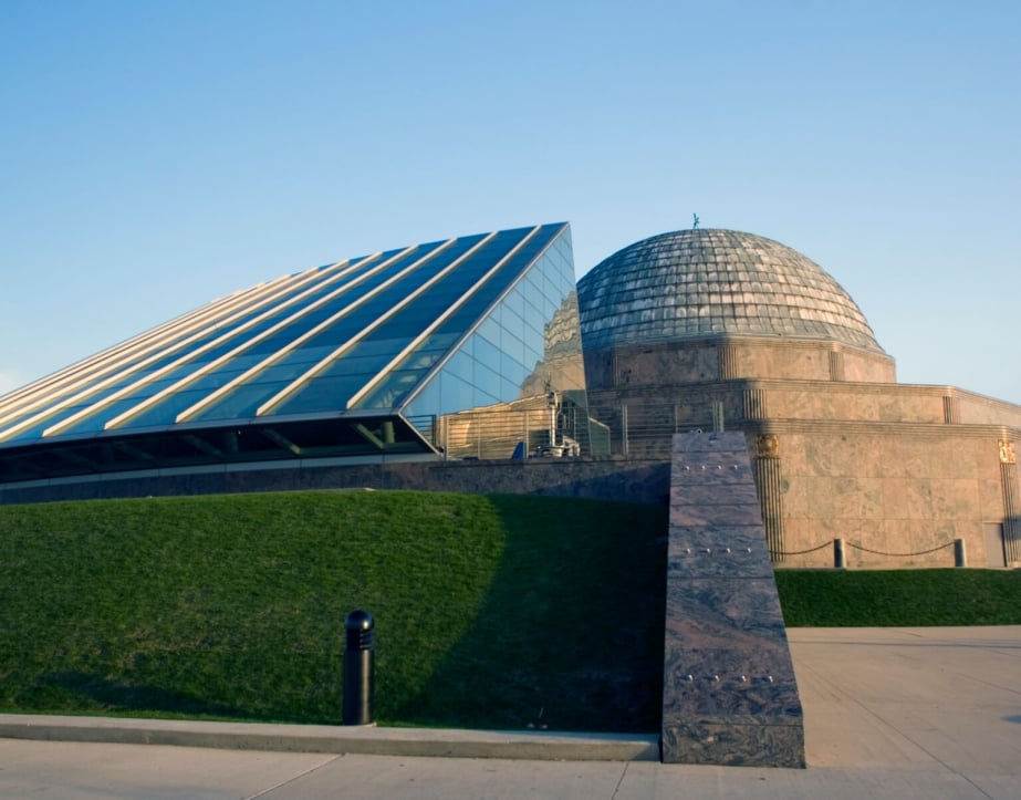 Exterior view of Adler Planeturium