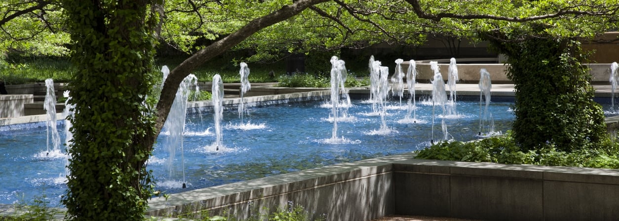 The fountain at the Art Institute of Chicago.