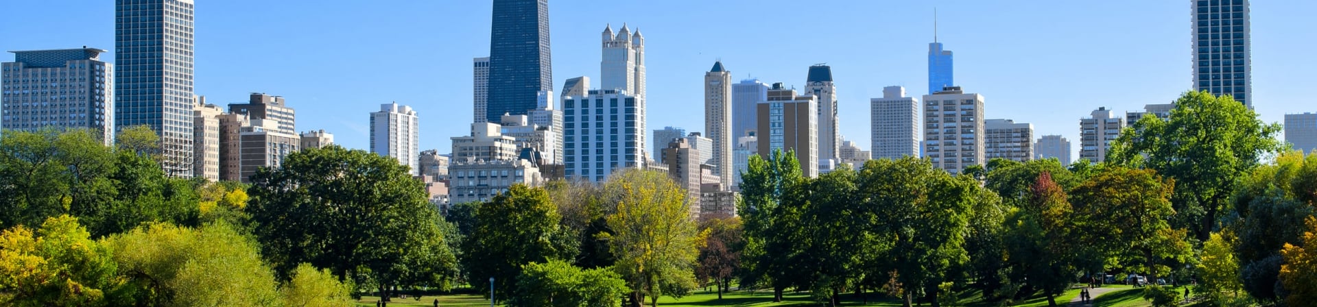 View of the city from Lincoln Park Zoo