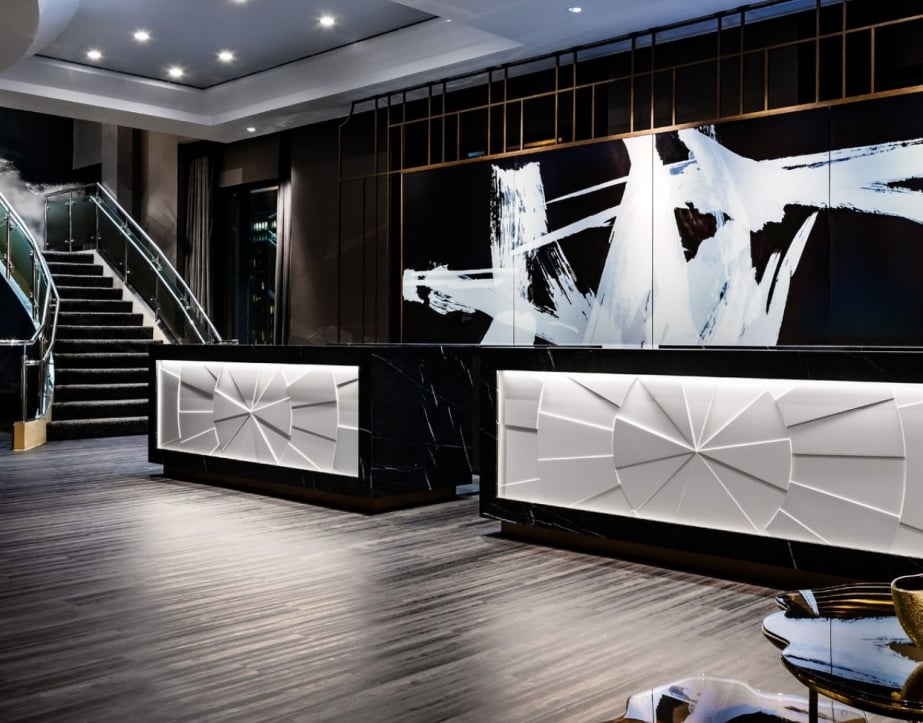 The lobby of The Gwen.